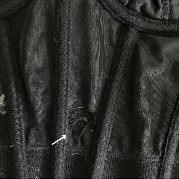 Vintage 80s Black Lace Lingerie Corset Bustier XS 34B Whimsigoth Gothic Coquette - Picture 8 of 8